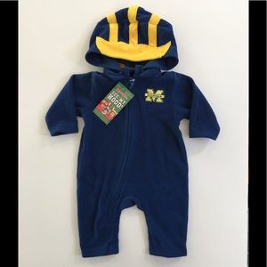 New Michigan Wolverines Fleece Bodysuit